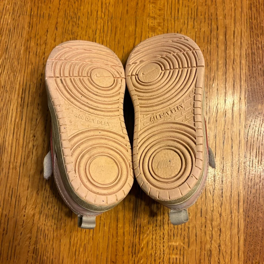 Nike Court Borough Low 2 Pink White Toddler Shoes‎ Size 11C DQ0473-100